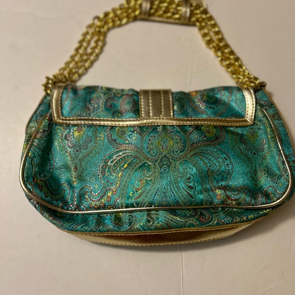 Turquoise & Gold purse with stones - Picture 4 of 4